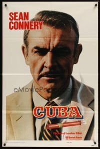 4m194 CUBA teaser 1sh '79 cool different close-up of Sean Connery & cigar!