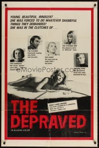 4m217 DEPRAVED 1sh '71 uncut &banned in 36 countries, sexy naked Christina Lindberg!