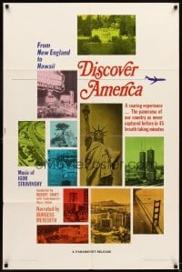 4m231 DISCOVER AMERICA 1sh '67 travel documentary, cool images from New England to Hawaii!