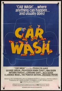 4m141 CAR WASH English 1sh '76 written by Joel Schumacher, different title artwork!