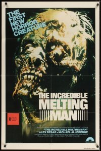 4m414 INCREDIBLE MELTING MAN int'l 1sh '77 AIP, gruesome image of the first new horror creature!