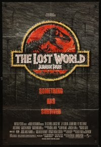4m437 JURASSIC PARK 2 DS 1sh '96 The Lost World, something has survived!