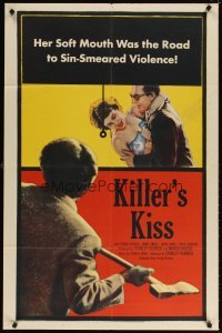 4m445 KILLER'S KISS 1sh '55 early Stanley Kubrick noir set in New York's Clip Joint Jungle!