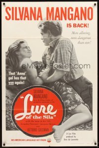 4m489 LURE OF THE SILA 1sh '54 sexy Silvana Mangano is more alluring and dangerous than ever!