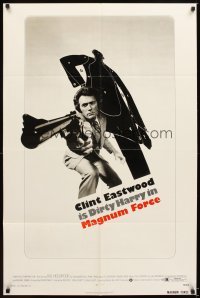 4m497 MAGNUM FORCE 1sh '73 Clint Eastwood is Dirty Harry pointing his huge gun!
