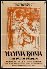 4m500 MAMMA ROMA 1sh '95 directed by Pier Paolo Pasolini, Brini art of Anna Magnani!