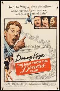 4m506 MAN FROM THE DINERS' CLUB 1sh '63 Danny Kaye, funniest picture since money went out of style