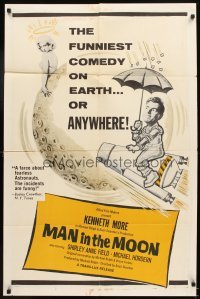 4m508 MAN IN THE MOON 1sh '60 Kenneth More, Shirley Anne Field, sci-fi comedy!