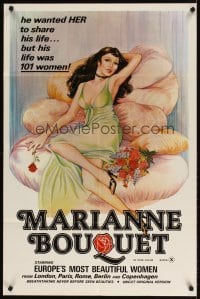 4m521 MARIANNE BOUQUET 1sh '72 Janine Reynaud, Michel Lemoine, great sexy artwork!