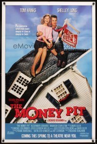 4m559 MONEY PIT advance 1sh '86 Tom Hanks & Shelley Long are deeply in love & debt!