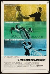 4m581 MUSIC LOVERS int'l 1sh '71 directed by Ken Russell, Richard Chamberlain & Glenda Jackson!