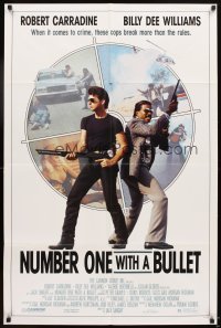 4m626 NUMBER ONE WITH A BULLET 1sh '87 Robert Carradine, Billy Dee Williams, Bertinellia