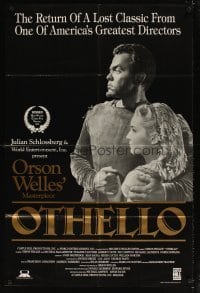 4m649 OTHELLO 1sh R92 Orson Welles in the title role w/pretty Fay Compton, Shakespeare!
