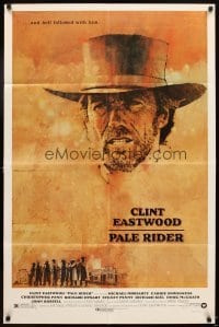 4m660 PALE RIDER 1sh '85 great artwork of Clint Eastwood by C. Michael Dudash!
