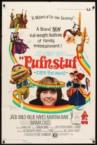 4m710 PUFNSTUF 1sh '70 Sid & Marty Krofft musical, wacky images of characters!
