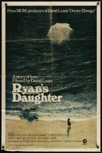 4m773 RYAN'S DAUGHTER style B 1sh '70 David Lean, Sarah Miles, Lesser beach art!