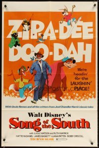4m826 SONG OF THE SOUTH 1sh R72 Walt Disney, Uncle Remus, Br'er Rabbit & Br'er Bear!