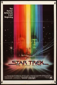 4m840 STAR TREK 1sh '79 cool art of William Shatner & Leonard Nimoy by Bob Peak!