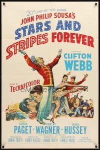 4m845 STARS & STRIPES FOREVER 1sh '53 Clifton Webb as band leader & composer John Philip Sousa!