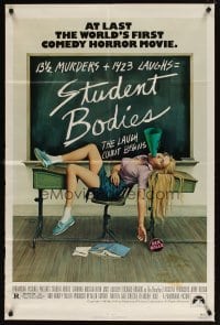 4m863 STUDENT BODIES 1sh '81 sex kills, gruesome Morgan Kane high school horror art!