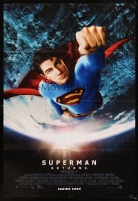 4m875 SUPERMAN RETURNS advance DS 1sh '06 Bryan Singer, Brandon Routh in title role!
