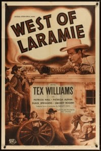 4m954 WEST OF LARAMIE 1sh '49 Tex Williams, Smokey Rogers, Deuce Spriggins!