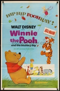 4m972 WINNIE THE POOH & THE BLUSTERY DAY 1sh '69 A.A. Milne, Tigger, Piglet, Eeyore!