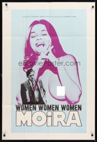 4m978 WOMEN WOMEN WOMEN MOIRA 1sh '70 Morton Lewis, image of sexy topless Eti Bitman!