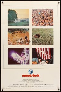 4m979 WOODSTOCK 1sh '70 six images of the most classic rock & roll concert!