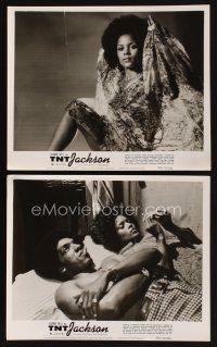 4p983 TNT JACKSON 2 8x10 stills '74 great close images of sexy black hit woman Jeanne Bell!
