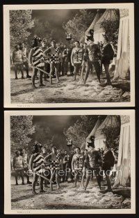 4p990 WARRIORS 2 8x10 stills '55 great close up of knights about to duel!