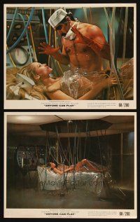 4p214 ANYONE CAN PLAY 2 color 8x10 stills '68 sexiest near-naked Marisa Mell in wild laboratory!