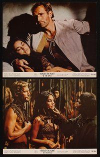 4p217 BENEATH THE PLANET OF THE APES 2 color 8x10 stills '70 Charlton Heston, Franciscus, Harrison