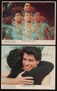 4p231 SATURDAY NIGHT FEVER 2 8x10 mini LCs '77 best close up of disco dancer John Travolta!