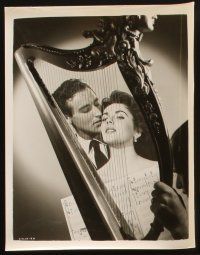 4p732 RHAPSODY 5 8x10 stills '54 great images of Elizabeth Taylor & Vittorio Gassman!