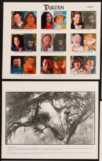 4p631 TARZAN 7 8x10 stills '99 cool Walt Disney jungle cartoon, from Edgar Rice Burroughs story!