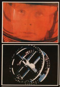 4p042 2001: A SPACE ODYSSEY 8 color 7.25x10 stills '68 Kubrick, space wheel art + Cinerama images