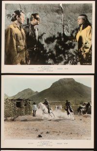4p106 LONE RANGER & THE LOST CITY OF GOLD 8 color 8x10 stills '58 Clayton Moore & Jay Silverheels!