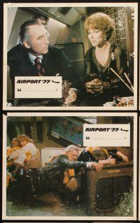 4p044 AIRPORT '77 8 color English FOH LCs '77 Lee Grant, Jack Lemmon, Olivia de Havilland