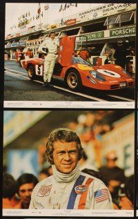 4p083 LE MANS 8 8x10 mini LCs '71 great images of race car driver Steve McQueen & his car!