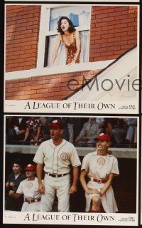 4p084 LEAGUE OF THEIR OWN 8 8x10 mini LCs '92 Tom Hanks, Madonna, Rosie O'Donnell, women's baseball