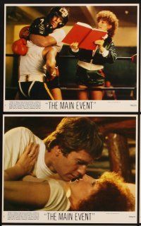 4p142 MAIN EVENT 8 8x10 mini LCs '79 great images of Barbra Streisand with boxer Ryan O'Neal!