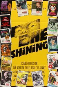 4r014 LOT OF 80 FOLDED ONE-SHEETS '62 - '93 The Shining, Mondo Balordo & lots of horror art!