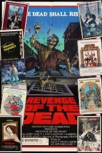 4r027 LOT OF 45 FOLDED ONE-SHEETS '70 - '90 Revenge of the Dead, Swamp Thing & many more!