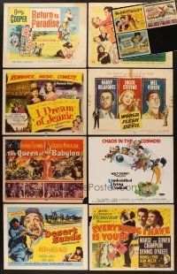 4r050 LOT OF 11 TITLE LOBBY CARDS '50s Return to Paradise, The World, The Devil & The Flesh +more