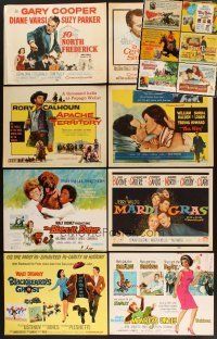 4r051 LOT OF 14 TITLE LOBBY CARDS '50s-60s Gary Cooper, William Holden + lots of Disney titles!