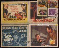 4r063 LOT OF 100 LOBBY CARDS '33 - '82 Sea Wolf TC, Shake Hands with the Devil & much more!