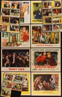 4r068 LOT OF 92 LOBBY CARDS '40s-70s Tony Curtis, Ginger Rogers, Philo Vance & much more!