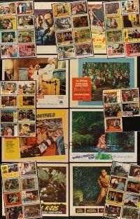 4r071 LOT OF 61 LOBBY CARDS '50s-60s great images from a variety of different movies!
