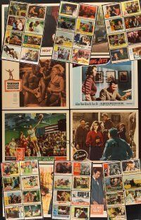 4r073 LOT OF 55 LOBBY CARDS '40s - '60s lots of great images from a variety of movies!